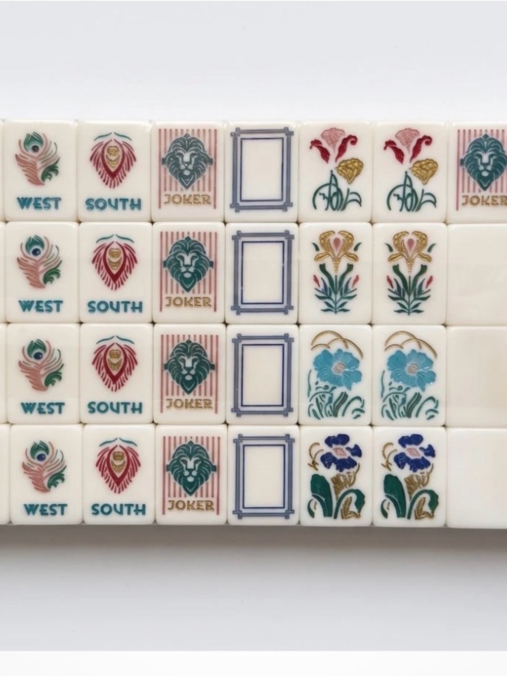 NIB sealed American Mahjong Set 160 Tiles Burgundy Art Deco Acrylic dice - Picture 3 of 14